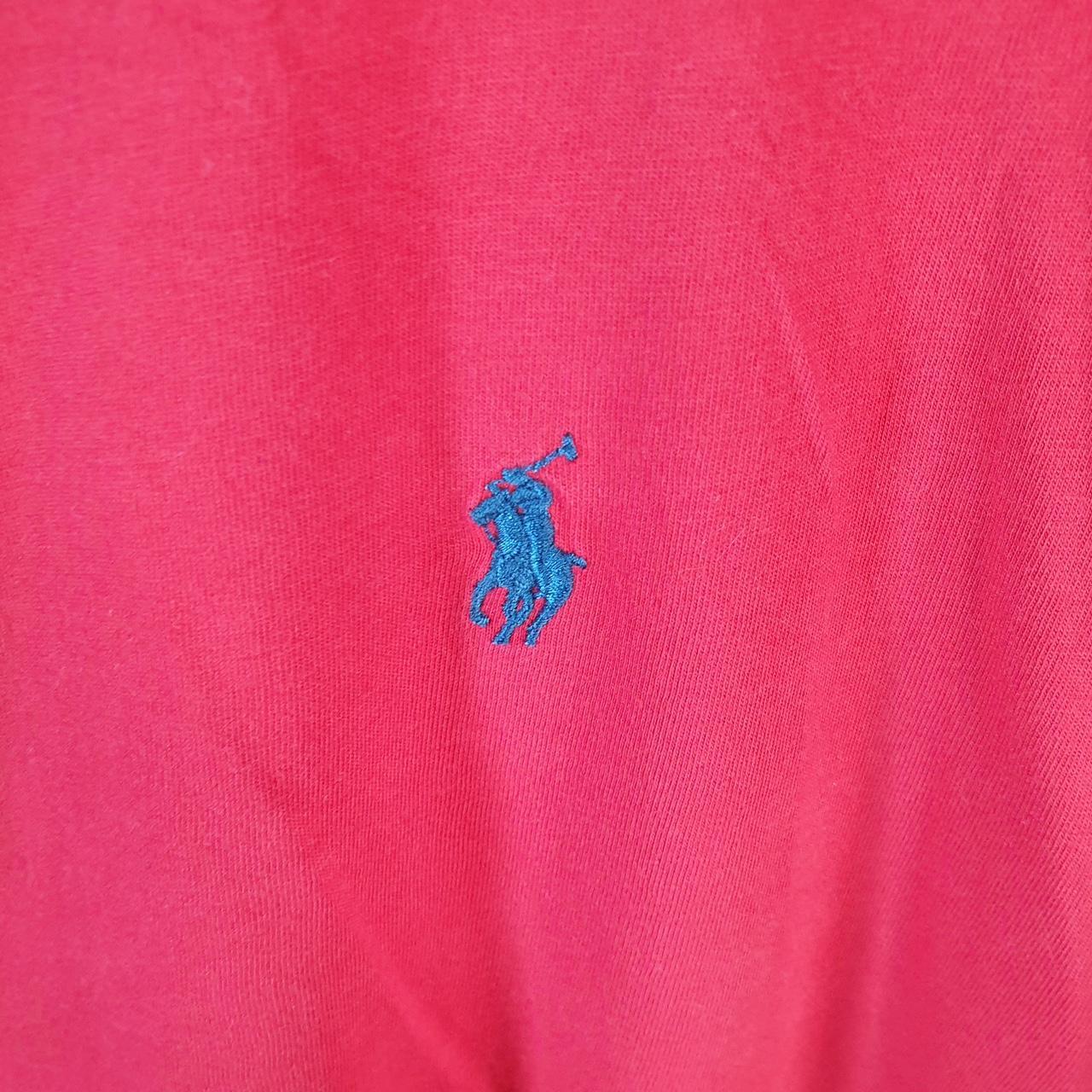 Vintage Ralph Lauren Polo T Shirt Men’s Large Red Embroidered Classic Fit Pony C8600