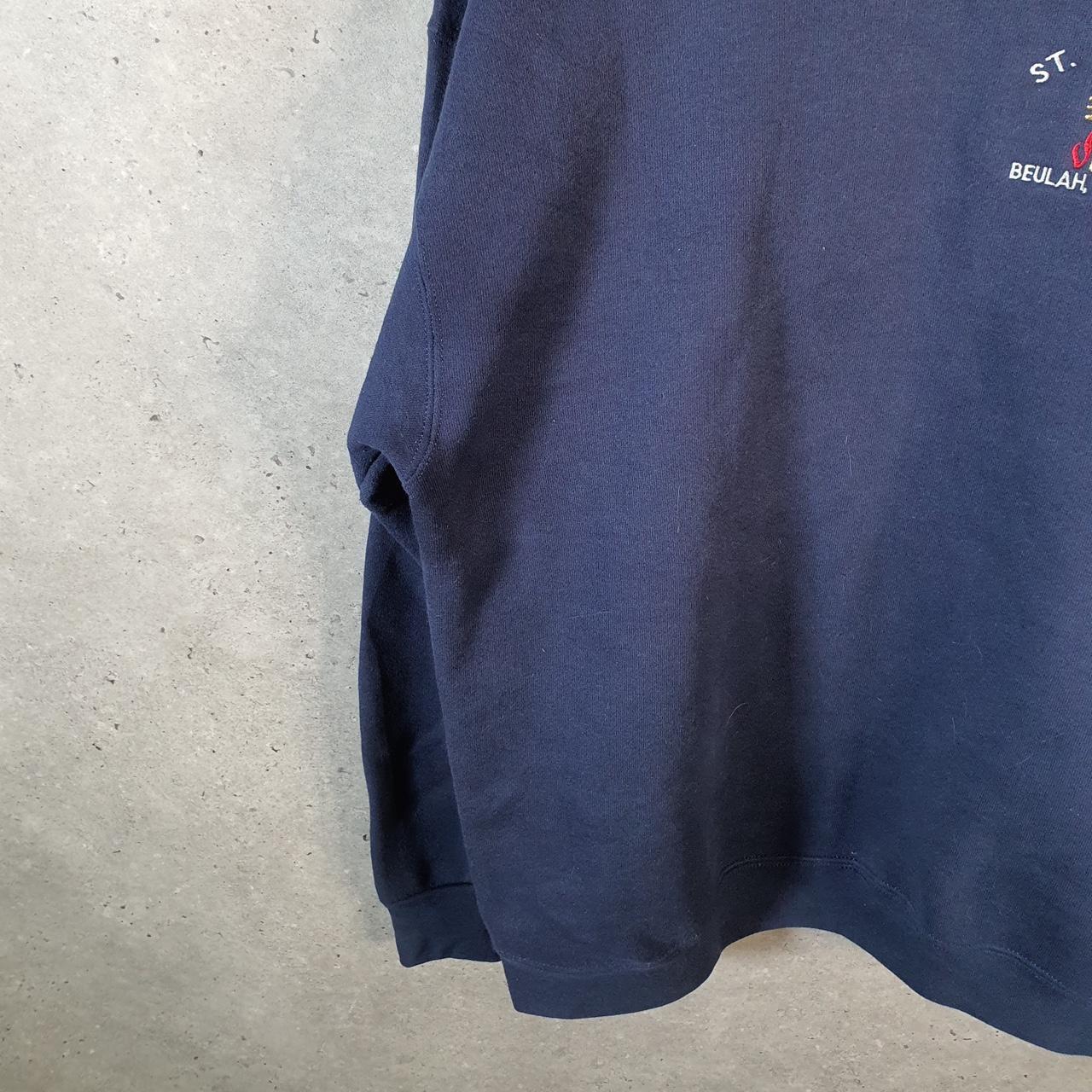 Vintage Lee Super Blend Sweatshirt Men’s Large Navy Blue USA St Andrews Beulah Michigan