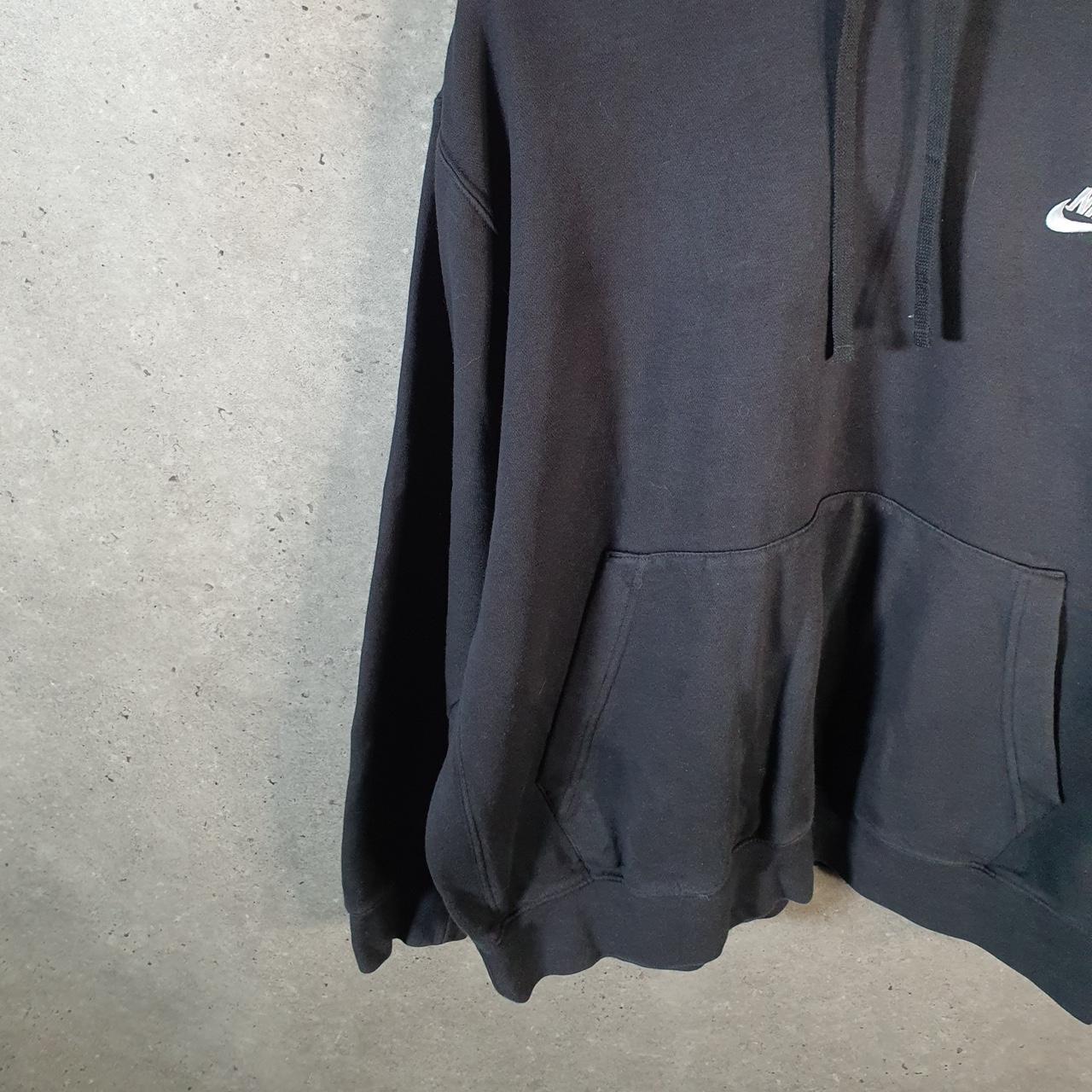 Vintage Nike Club Embroidered Hoodie Men’s Large Black Swoosh Y2K Pullover