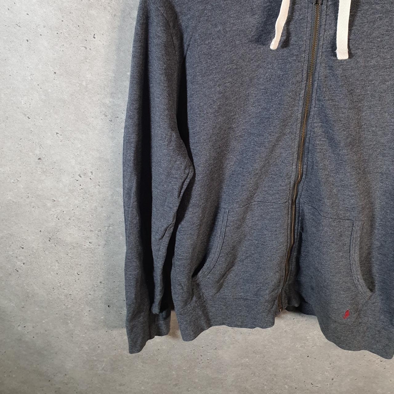 Vintage Ralph Lauren Polo Full Zip Hodie Men’s Medium Grey Cotton Pony