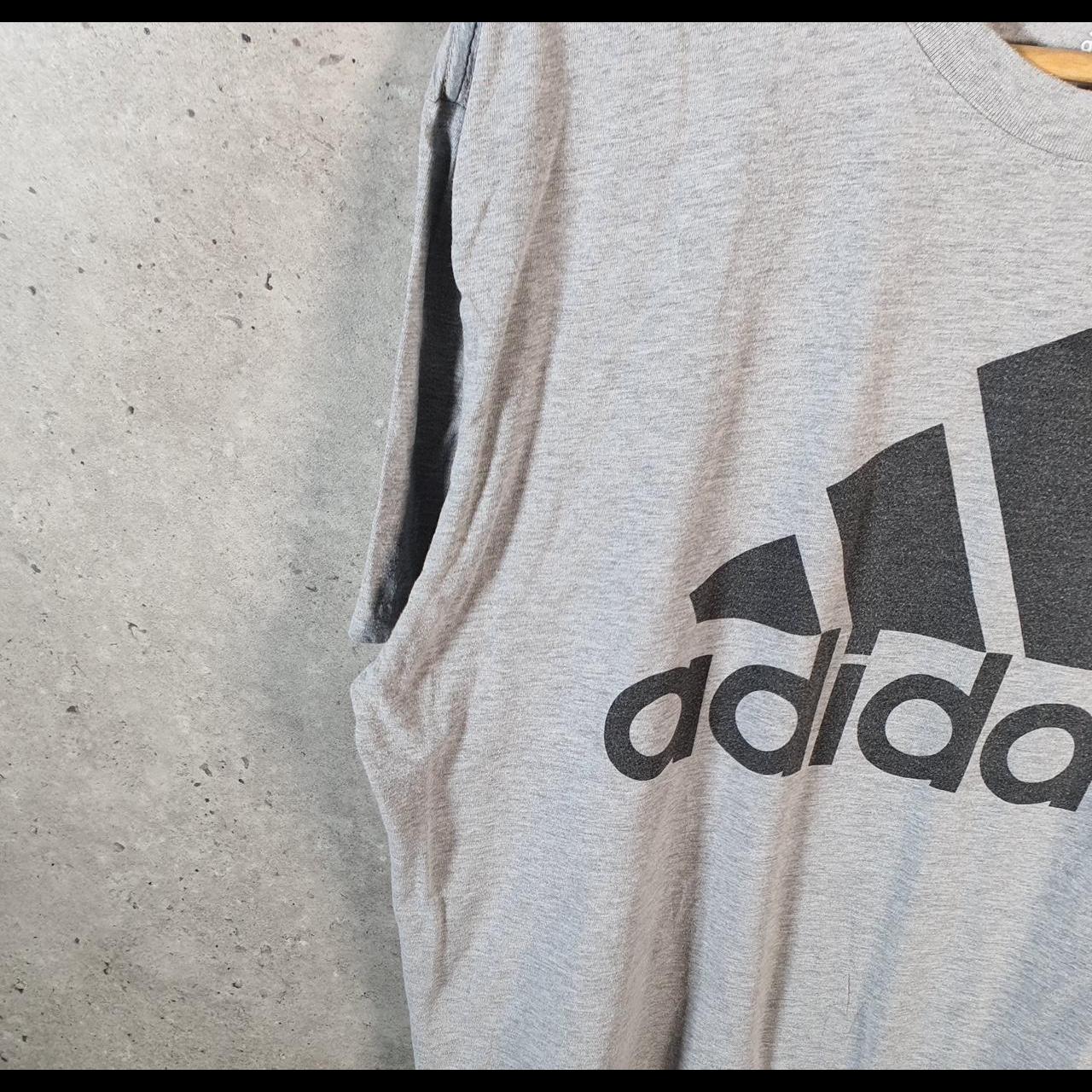 Vintage Adidas Golf T Shirt Men’s XL Grey Three Stripes Logo Athletic