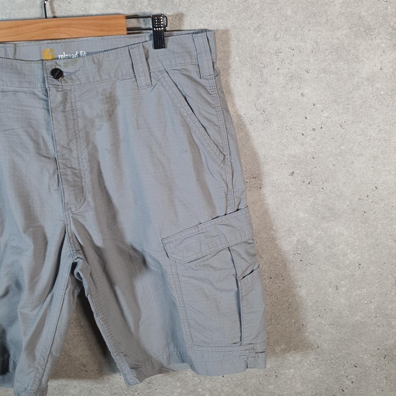 Vintage Carhartt Baggy Carpenter Shorts Jorts Cargo Men’s W40 Grey Relaxed Fit Workwear A4876