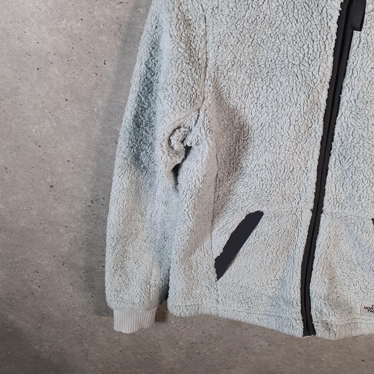 Vintage The North Face TNF Teddy Fleece Sweatshirt  Womens Small Blue Full Zip Logo