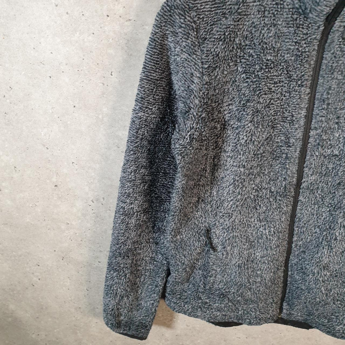 Vintage The North Face TNF Teddy Fleece Sweatshirt  Womens Small Grey Full Zip Logo