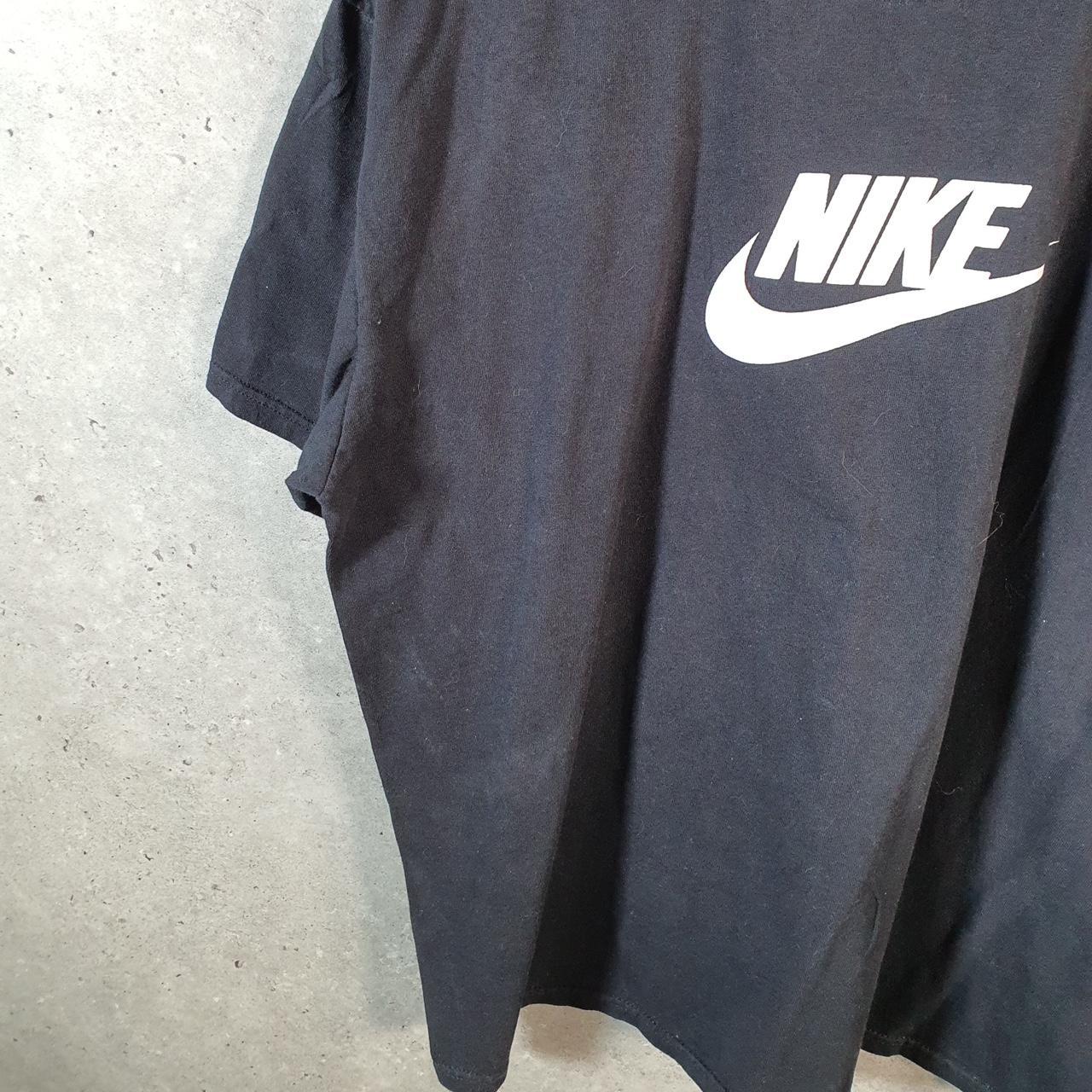 Vintage Nike 90s USA T Shirt Men’s Large Black Printed Single Swoosh Logo Athletic Big Fish Vintage