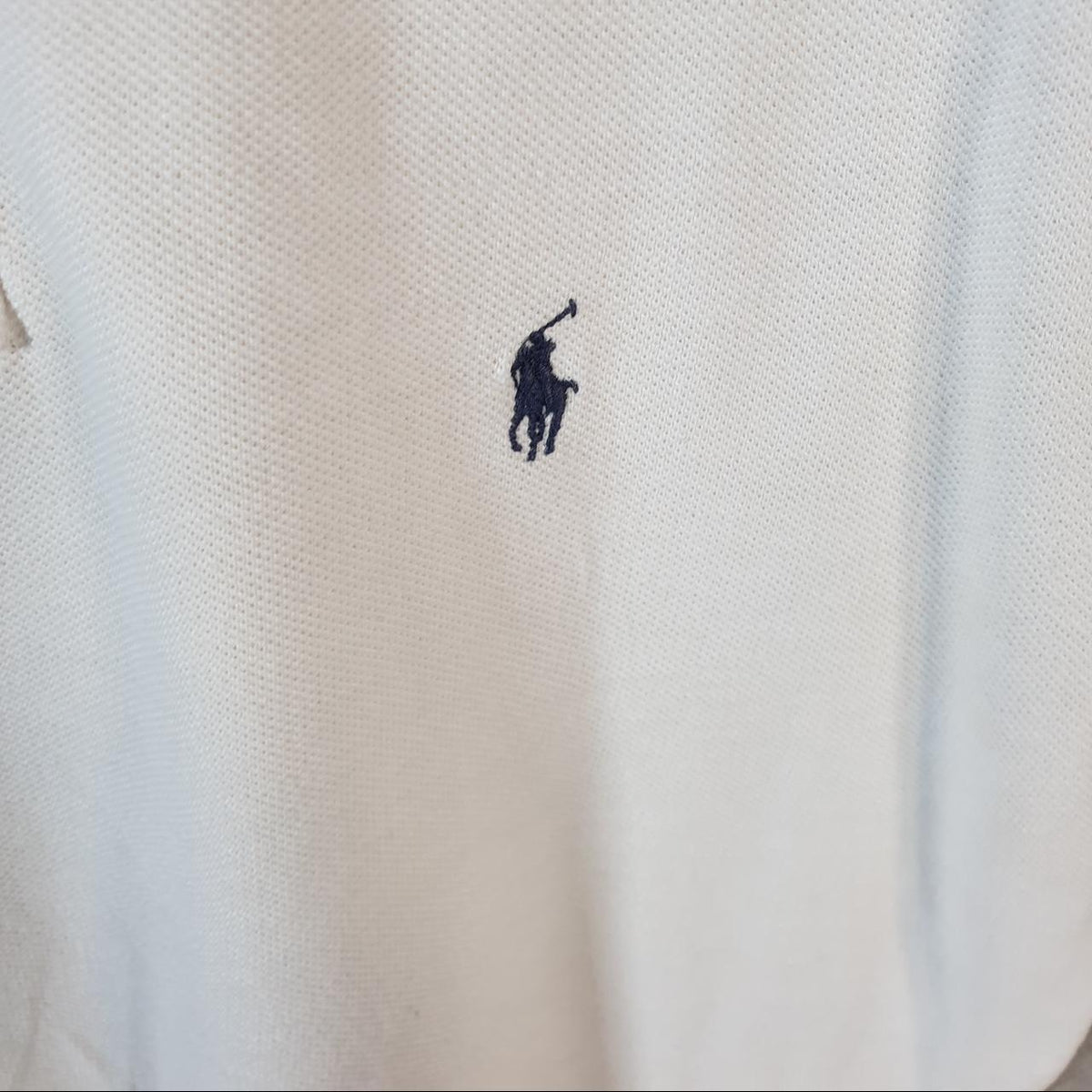 Vintage Ralph Lauren Polo Shirt Womens XL White Casual Cotton Pony C9605