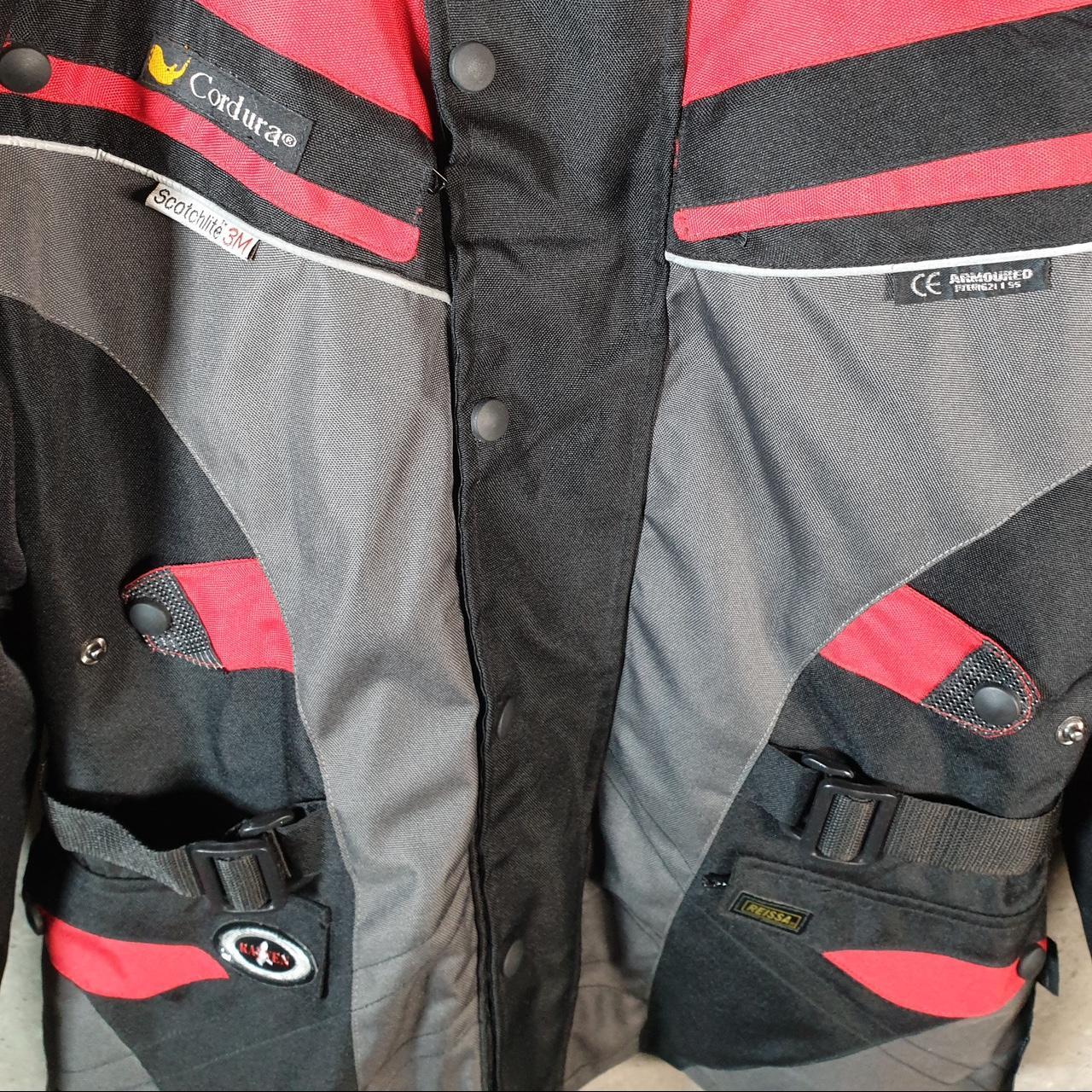 Vintage Rayven Motorcycle Jacket Womens XL Grey Armoured Padded Shoulder Elbows