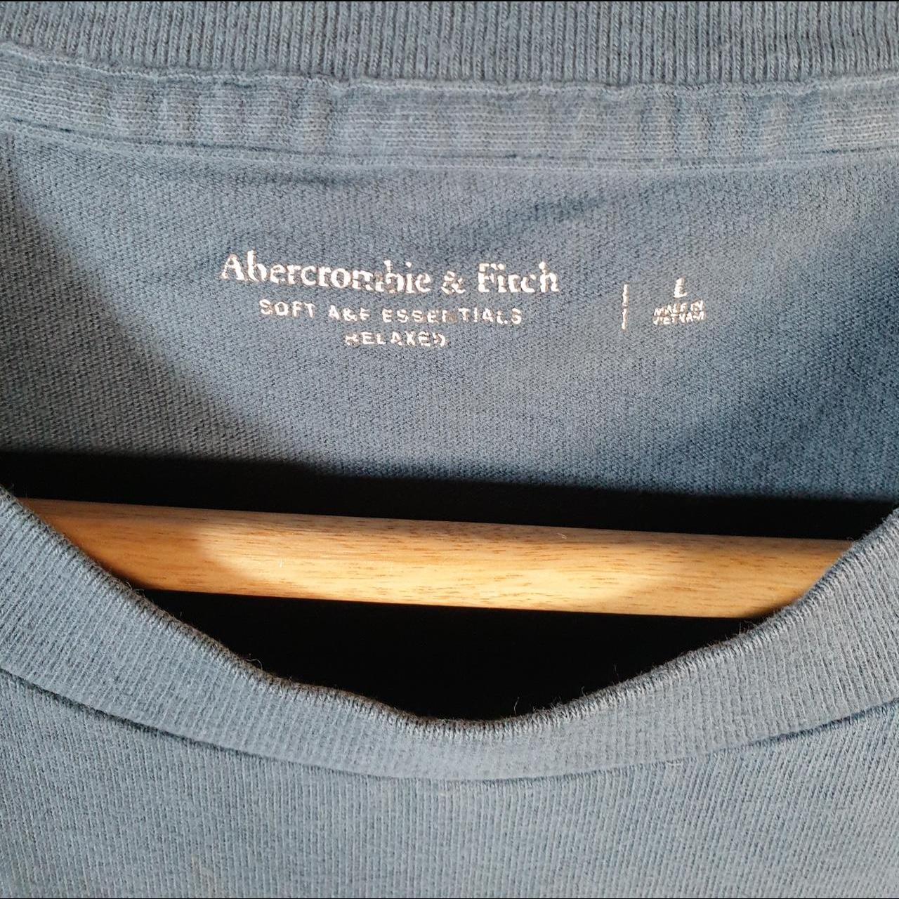 Vintage Abercrombie & Fitch Blank T Shirt Men’s Large Blue Casual Baggy C9944