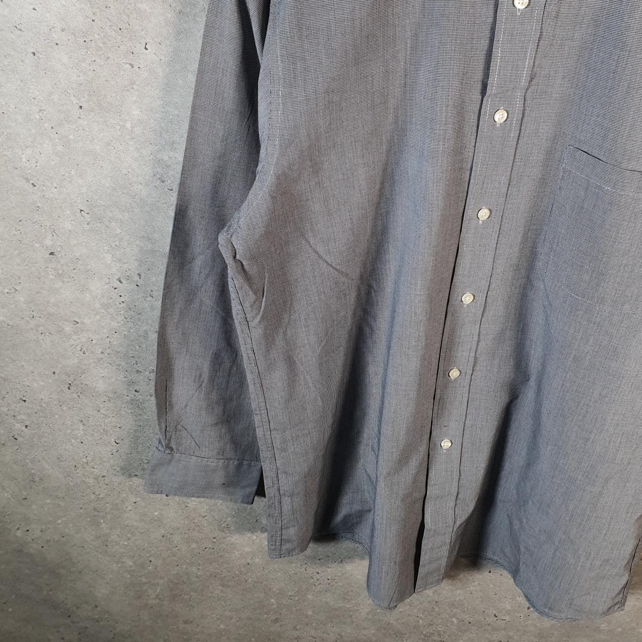 Vintage Chaps Ralph Lauren Shirt Men’s Medium Grey Checkered Cotton Custom Fit