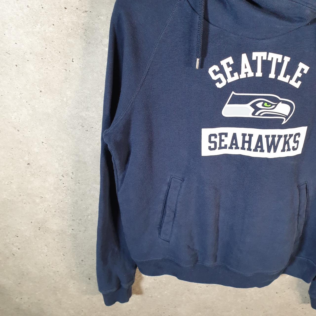Vintage NFL Nike Seattle Seahawks Hoodie Womens Medium Blue Pullover USA Pro Sport