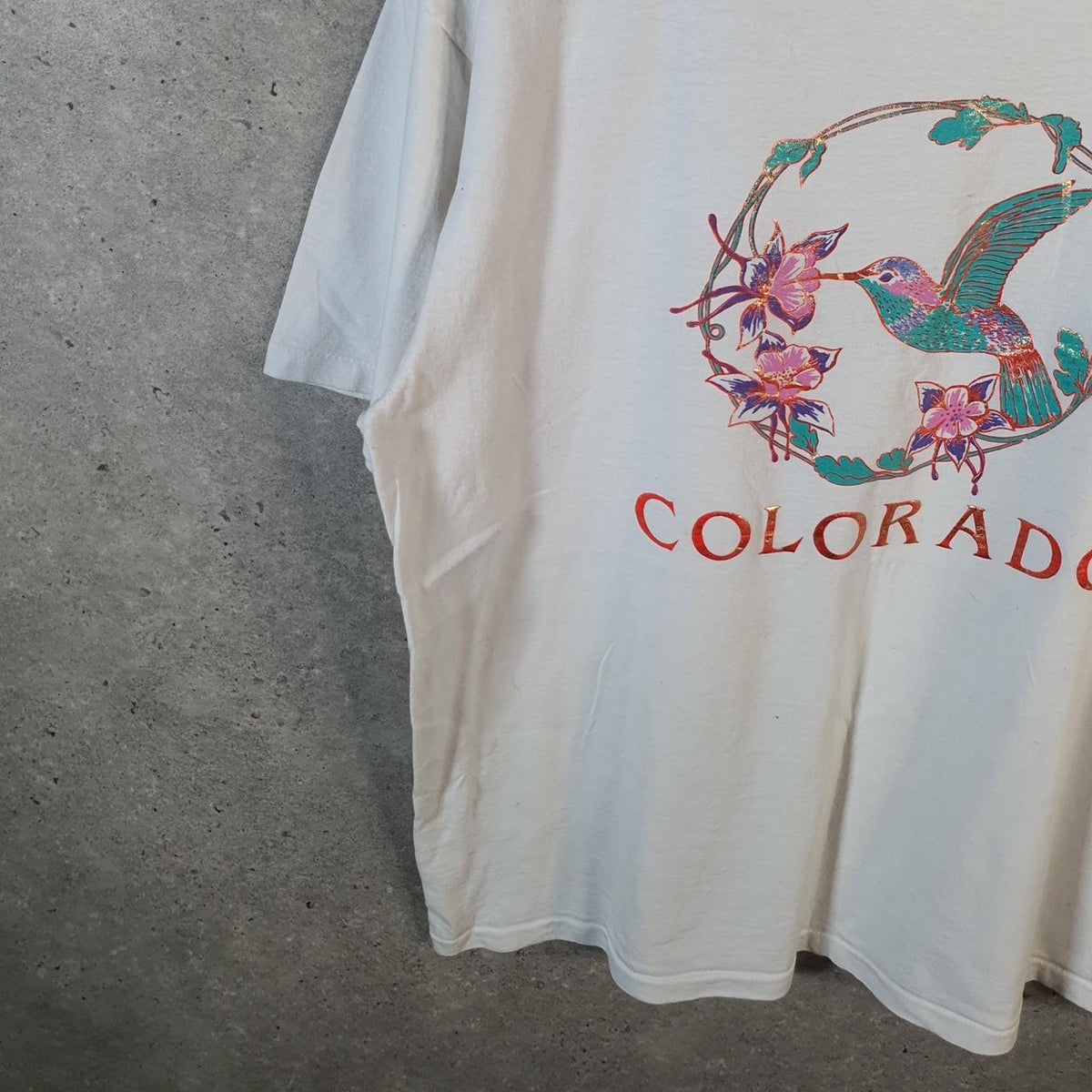 Vintage PSI Colorado Bird 90s USA Single Stitch T Shirt Men’s XL White