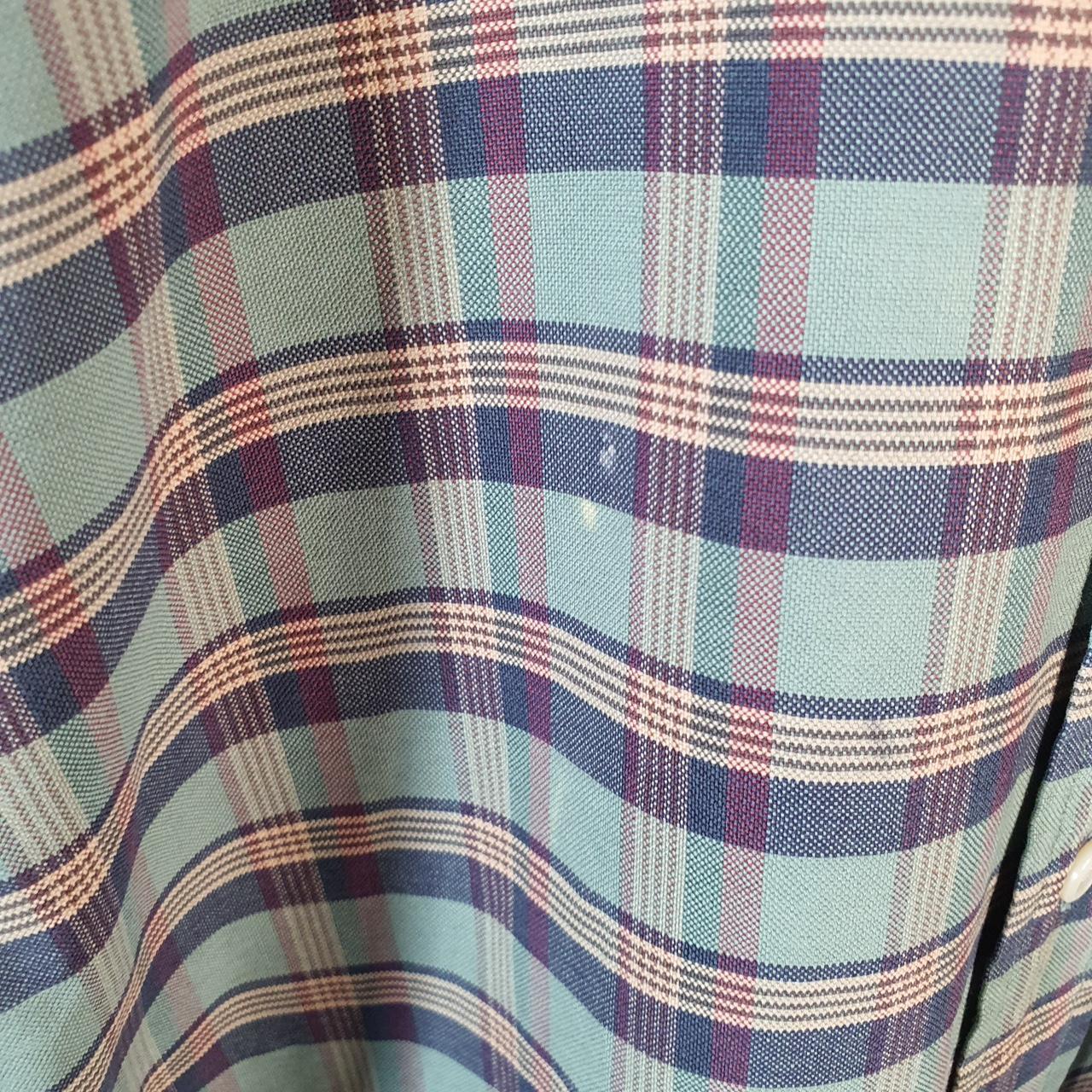 Vintage Ralph Lauren Button Down Shirt Men’s Medium Green Checkered Pony Casual C8495