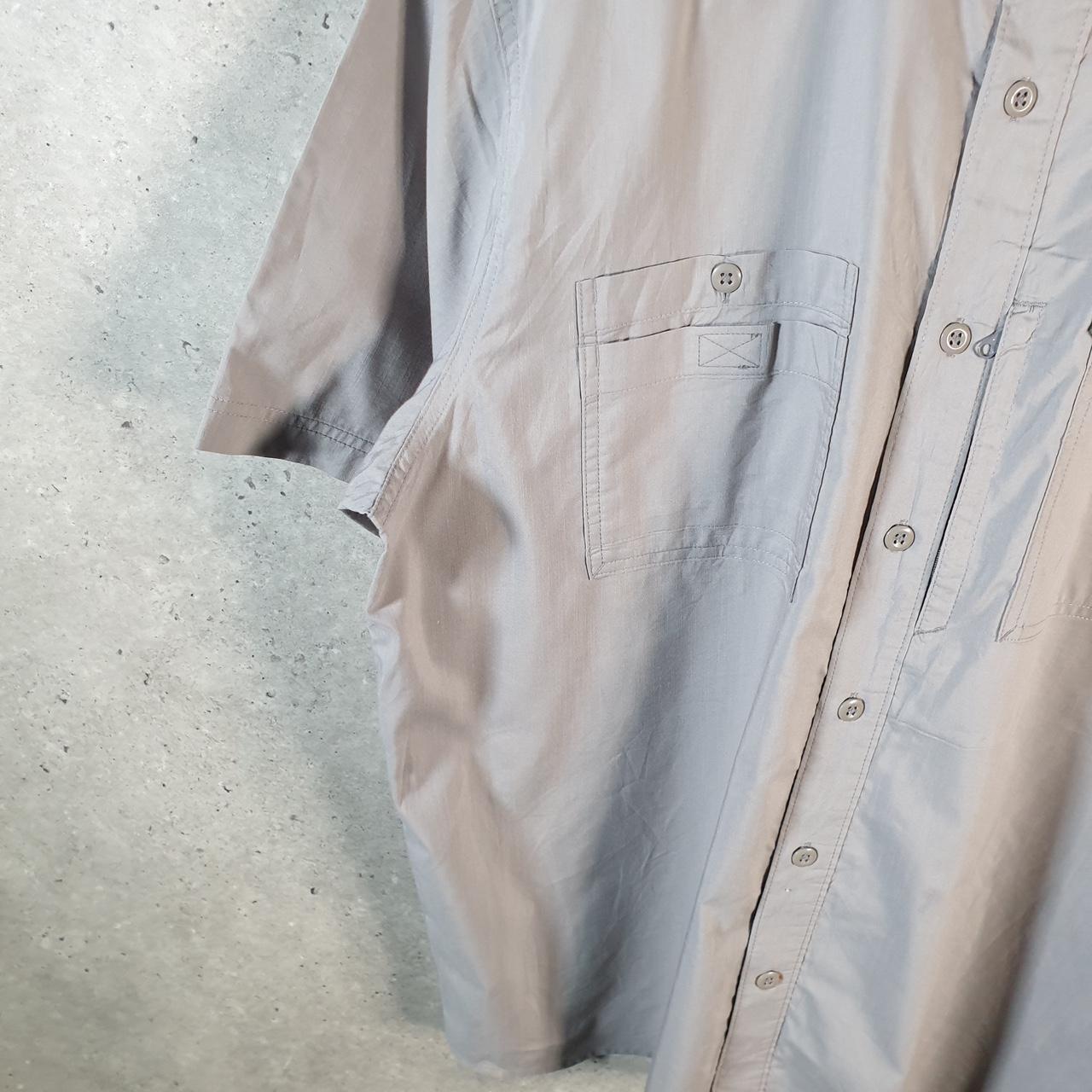 Vintage Carhartt Shirt Button Down Mens XL Grey Short Sleeve Chore Utility Relaxed