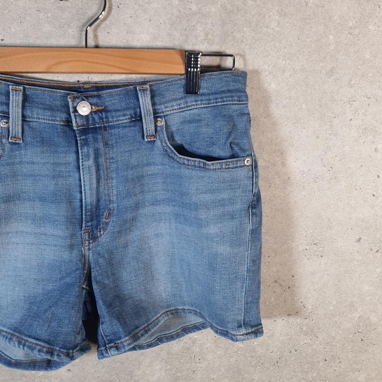 Vintage Levi’s Cut Off Baggy Shorts Jorts Cargo Womens W30 Blue Relaxed Denim