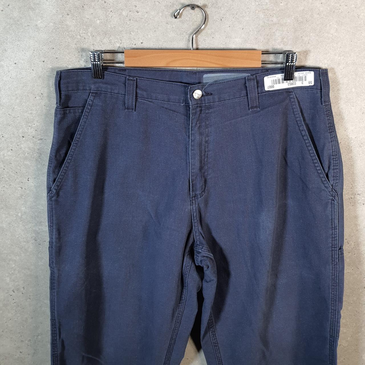 Vintage Carhartt Carpenter Trousers Mens W36 L30 Navy Blue Dungaree Fit Workwear USA
