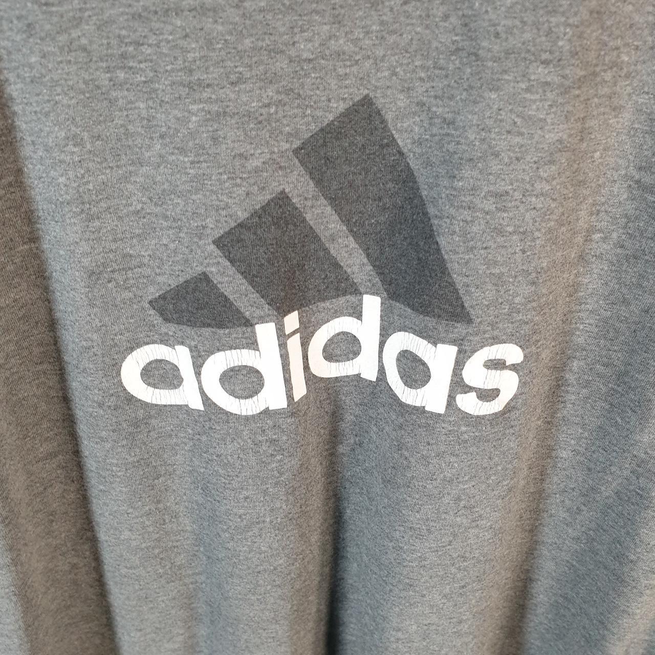 Vintage Adidas Amplifier T Shirt Shirt Men’s Medium Grey Three Stripes Logo Athletic C9885