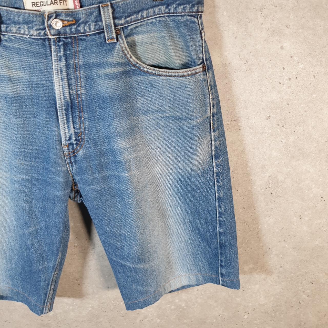 Vintage Levi’s 505 Baggy Shorts Jorts Cargo Mens W38 Blue Relaxed Denim