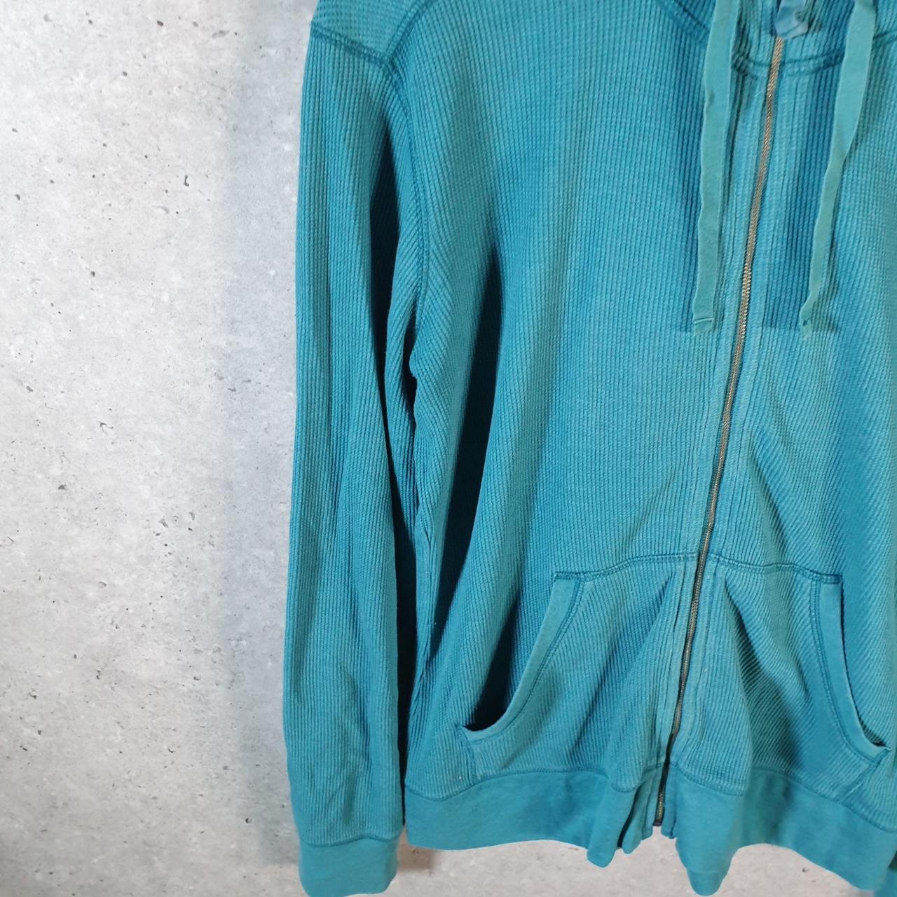 Vintage Carhartt Hoodie Womens Medium Blue Full Zip Sweatshirt USA Relaxed Fit
