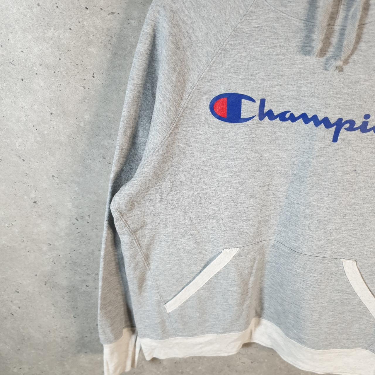 Vintage Champion Hoodie Womens Large Grey Pro Sport Spellout Pullover