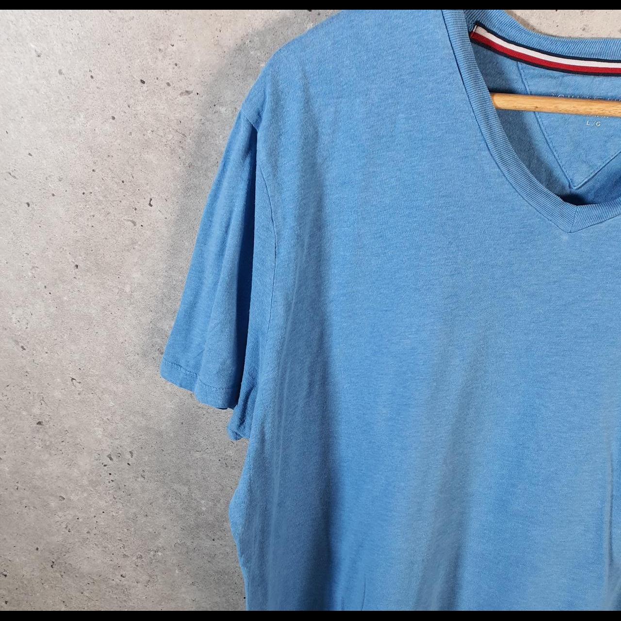 Vintage Tommy Hilfiger T Shirt Men’s Large Blue Classic Fit Embroidered Logo