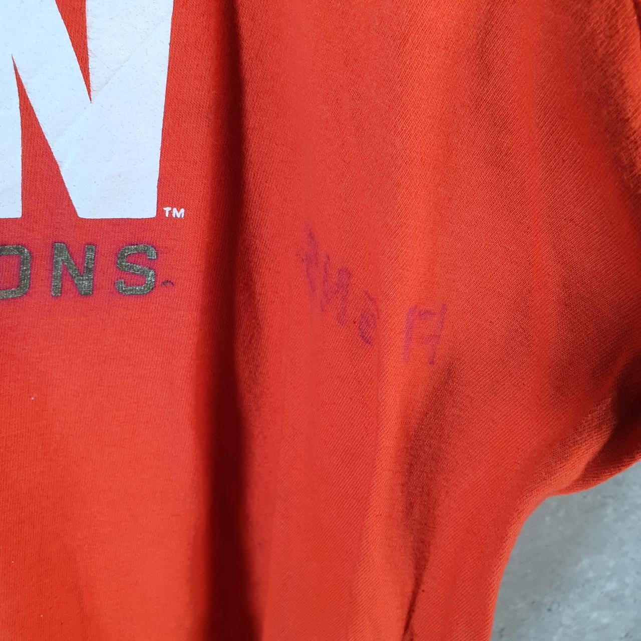 Vintage Nike Houston MLB Graphic Spellout T Shirt Men’s Large Orange Swoosh Athletic