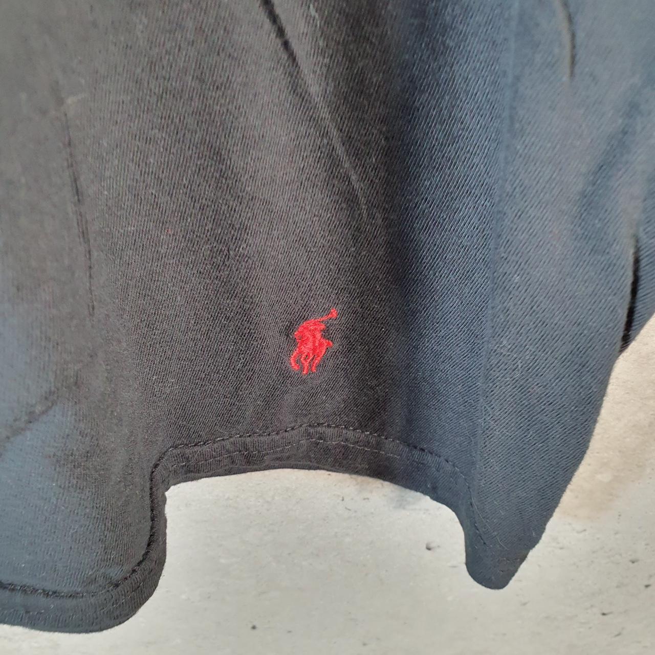 Vintage Ralph Lauren Polo T Shirt Men’s Medium Black Embroidered Pony Slim Fit C9137