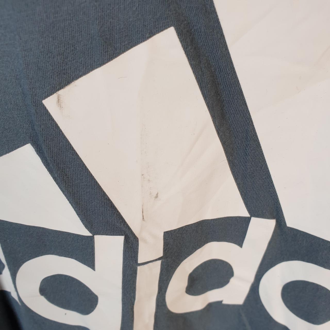 Vintage Adidas T Shirt Shirt Men’s Large Blue Three Stripes Logo Athletic C9899