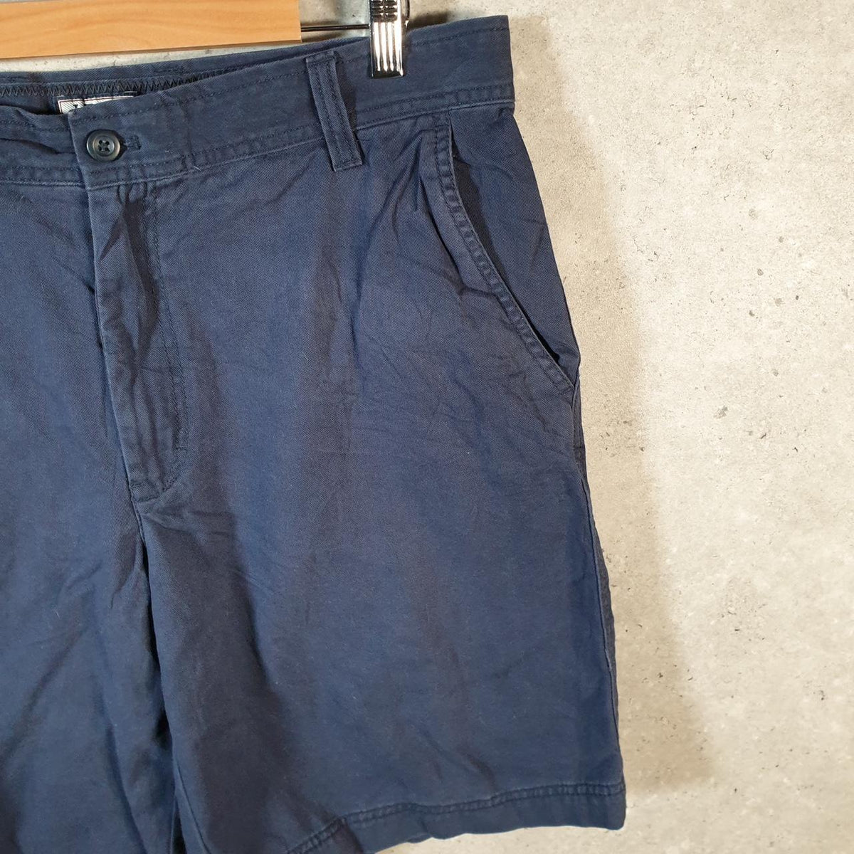 Vintage Izod Golf Chino Shorts Jorts Cargo Men’s W36 Navy Blue Baggy Cotton