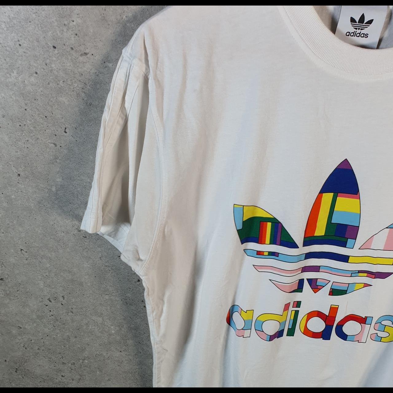 Vintage Adidas Trefoil Retro T Shirt Mens Small White Three Stripes Logo Athletic
