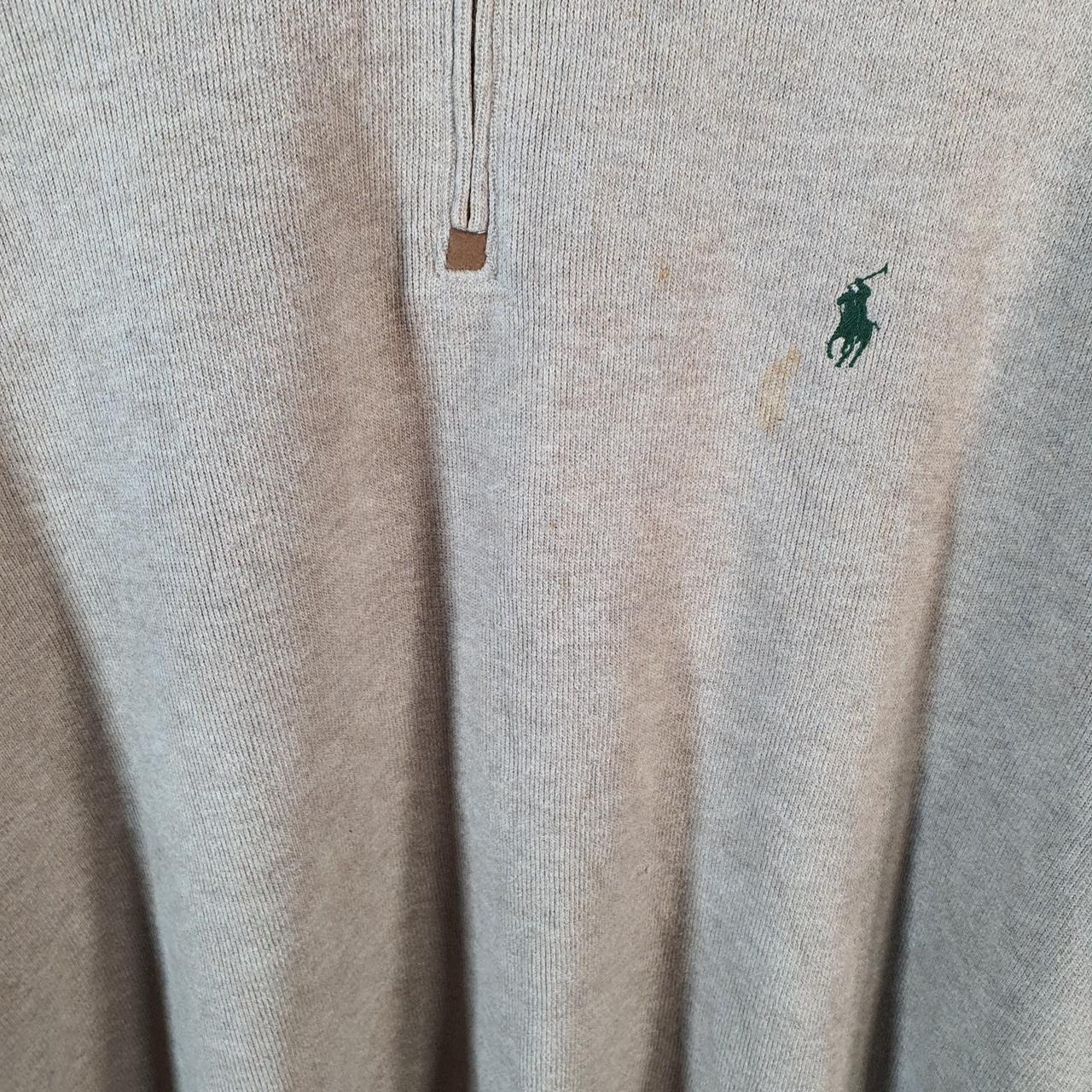 Vintage Ralph Lauren Polo 1/4 Zip Sweatshirt Men’s XL Beige Pullover Pony C8831