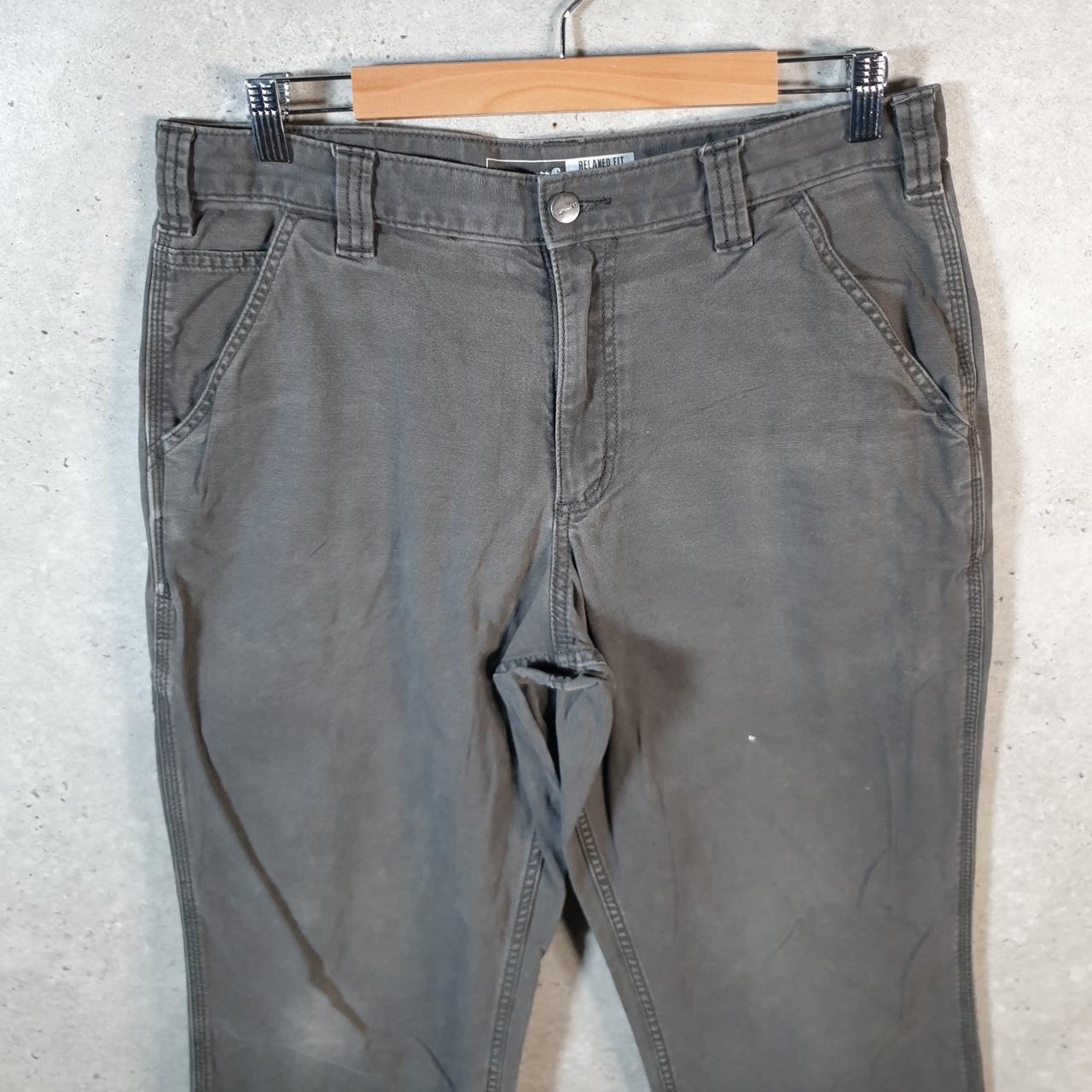 Vintage Carhartt Carpenter Trousers Mens W34 L30 Grey Relaxed Fit Workwear