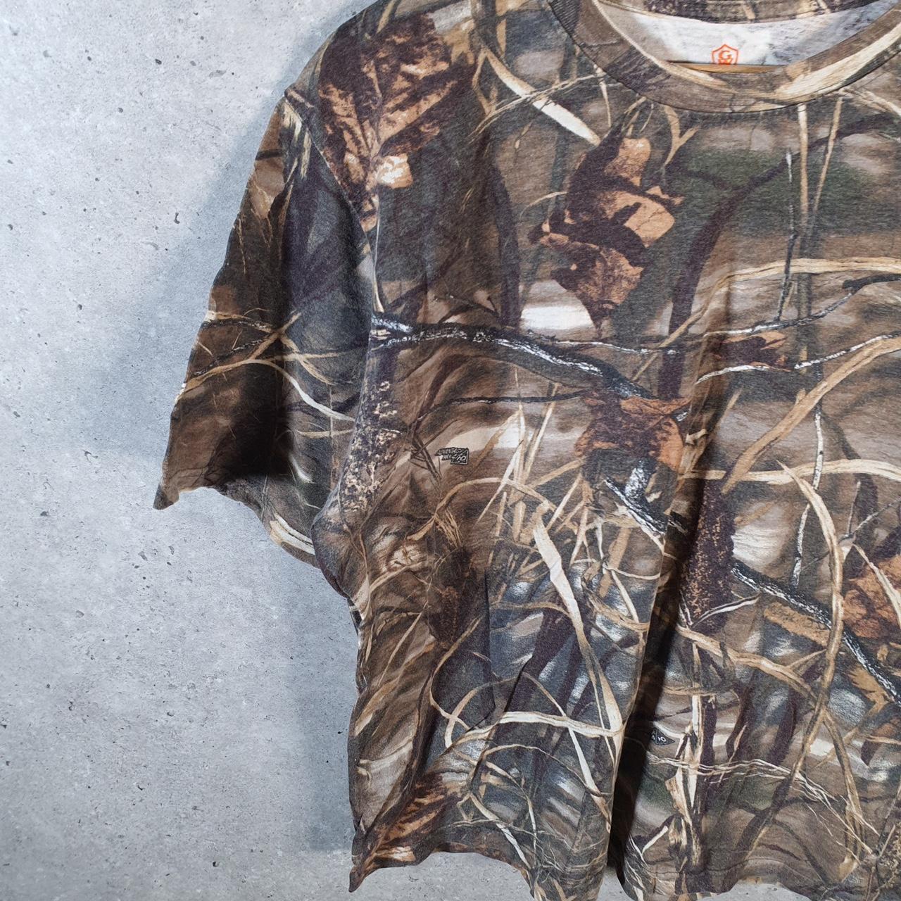 Vintage Game Winner RealTree Camoflauge T Shirt Mens M Camo Short Sleeve