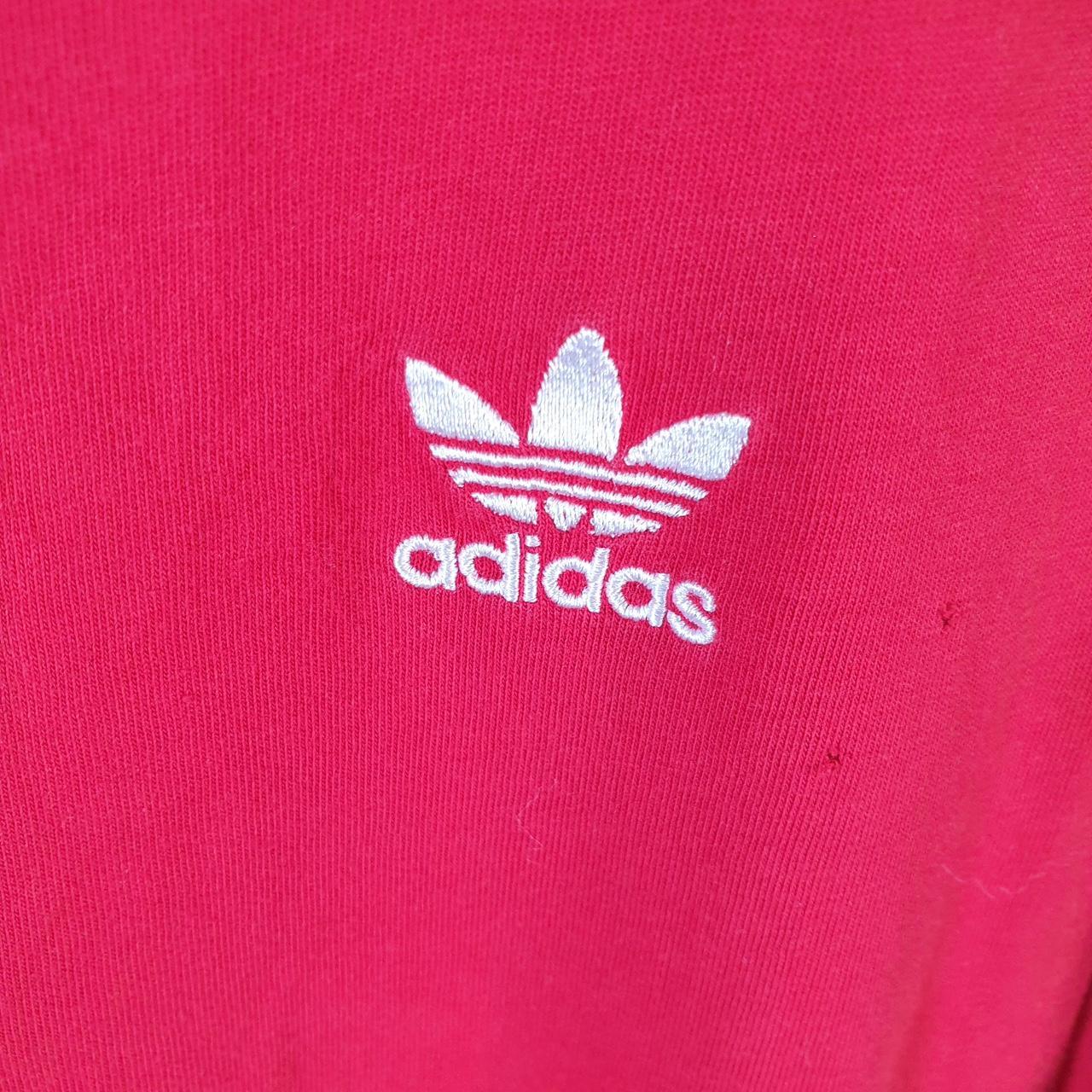 Vintage Adidas Trefoil Retro T Shirt Men’s Small Red Three Stripes Logo Athletic