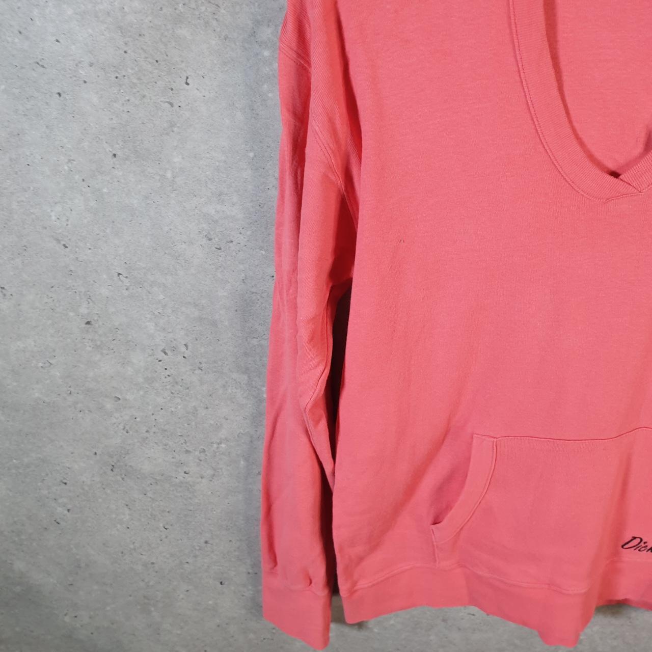 Vintage Dickies Workwear Embroidered Hoodie Womens Small Pink Y2K Pullover