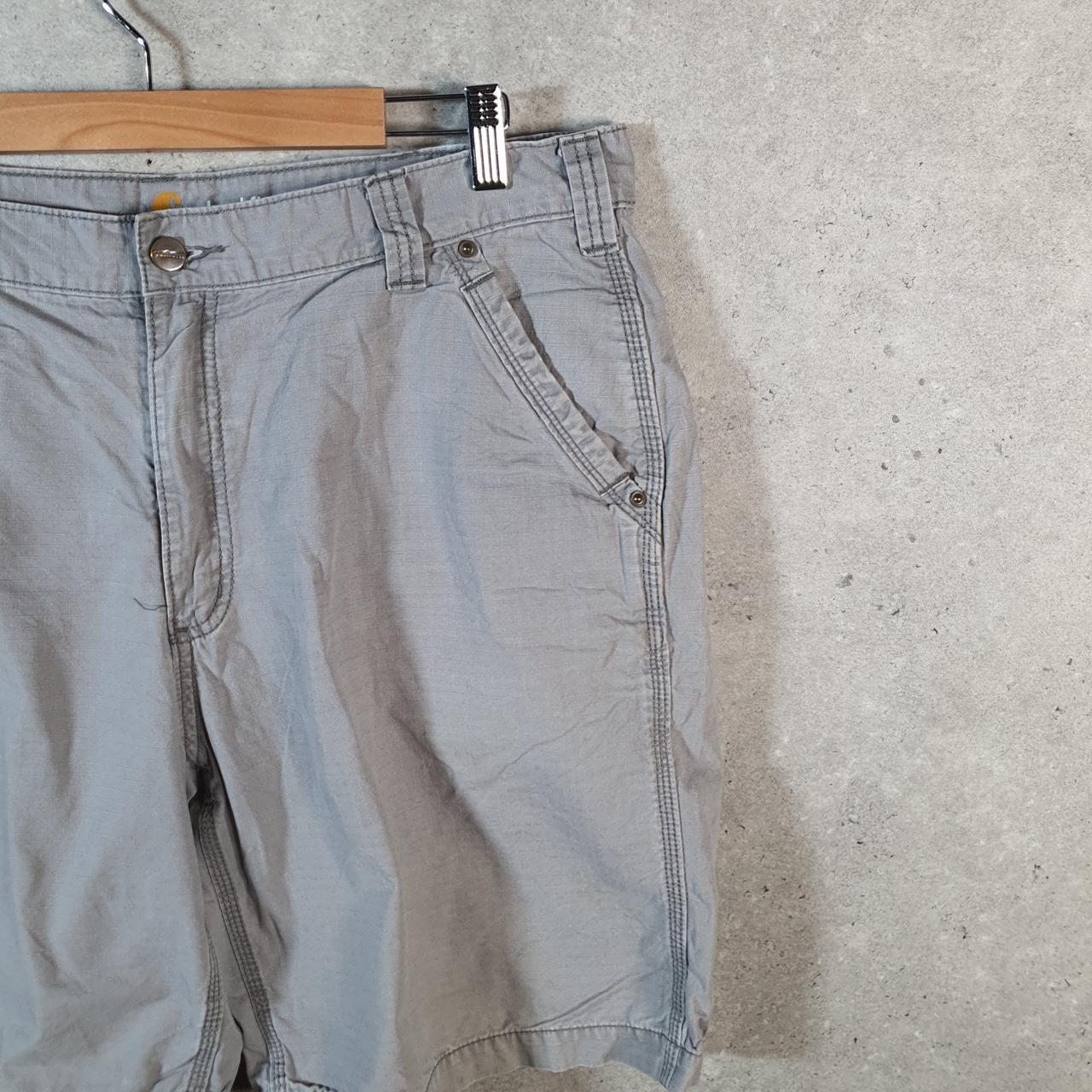 Vintage Carhartt Baggy Carpenter Shorts Jorts Cargo Men’s W38 Grey Relaxed Fit Workwear Big Fish Vintage