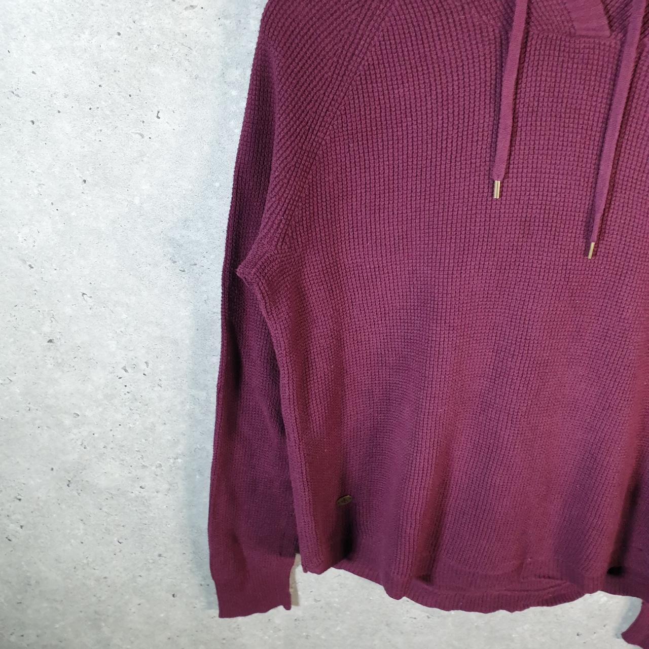 Vintage Ralph Lauren Polo Knit Sweater Womens Medium Burgundy Cotton Pullover