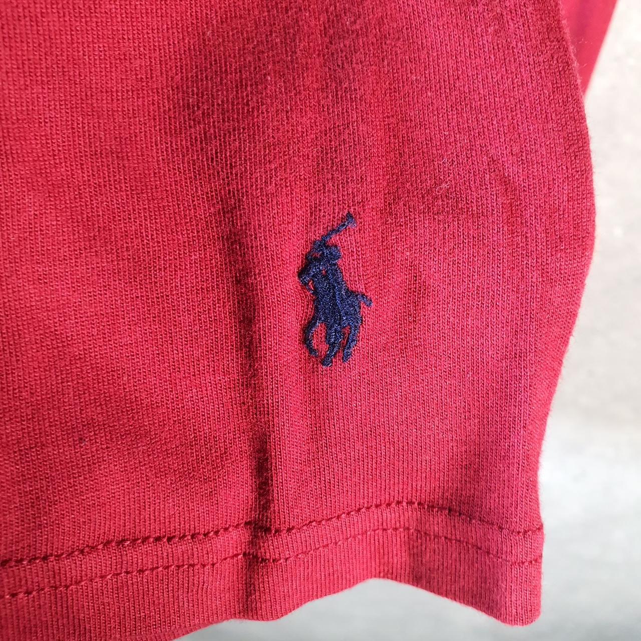 Vintage Ralph Lauren Polo T Shirt Men’s Medium Red Embroidered Pony Classic Fit C9118
