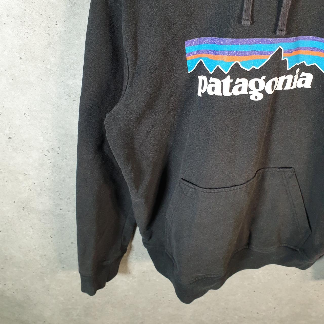 Vintage Patagonia Uprisal Hoodie Men’s Medium Black Pullover Regular Fit Spellout Logo