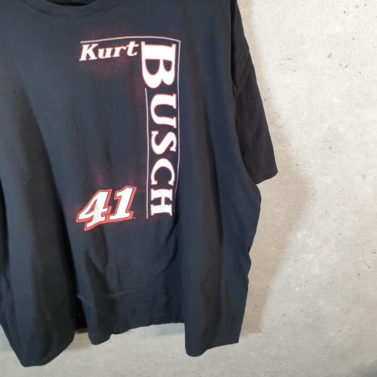 Vintage Kurt Busch USA Nascar Graphic T Shirt Men’s 2XL Black American Racing