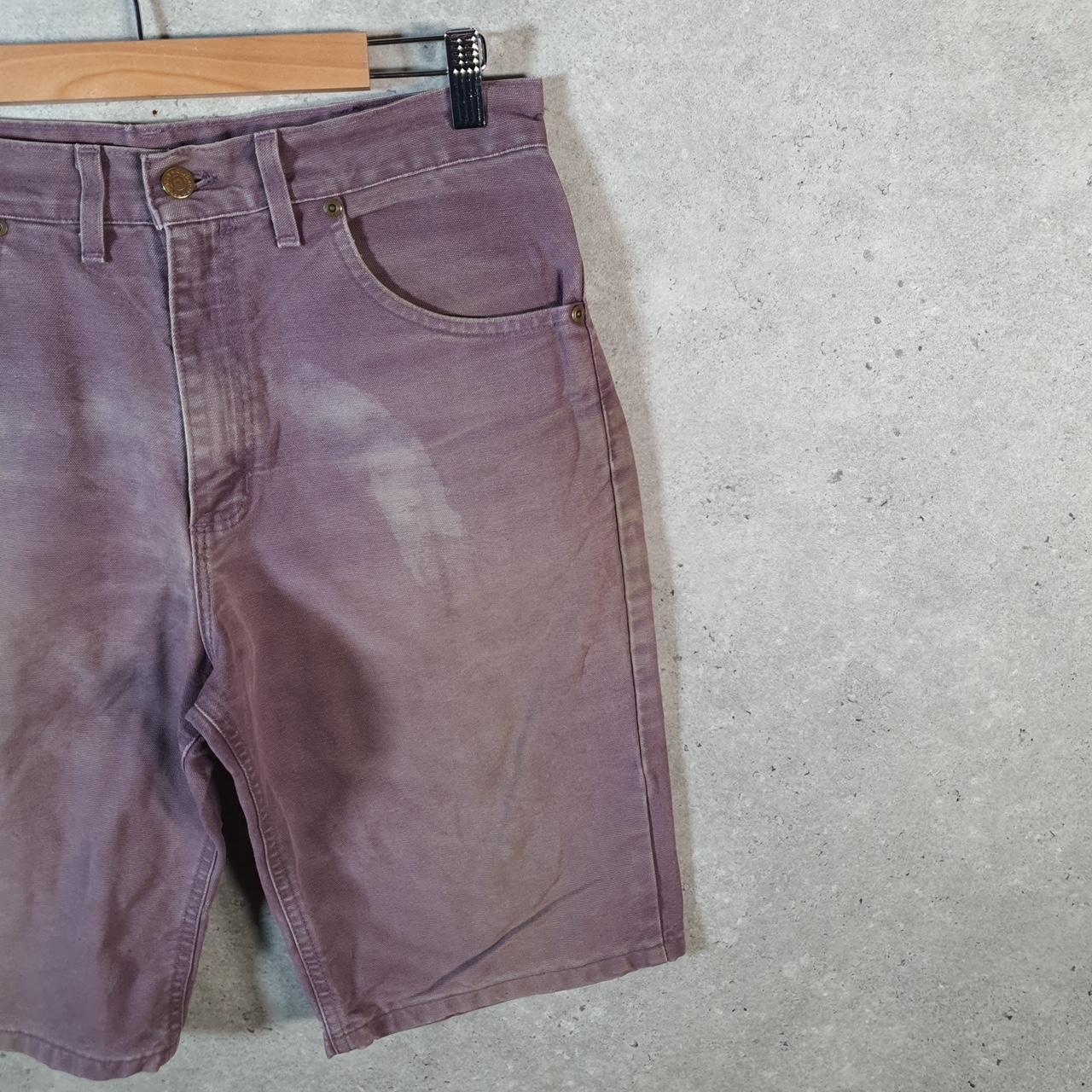 Vintage Carhartt Baggy Carpenter Shorts Jorts Cargo Men’s W32 Purple Relaxed Fit Workwear A4871