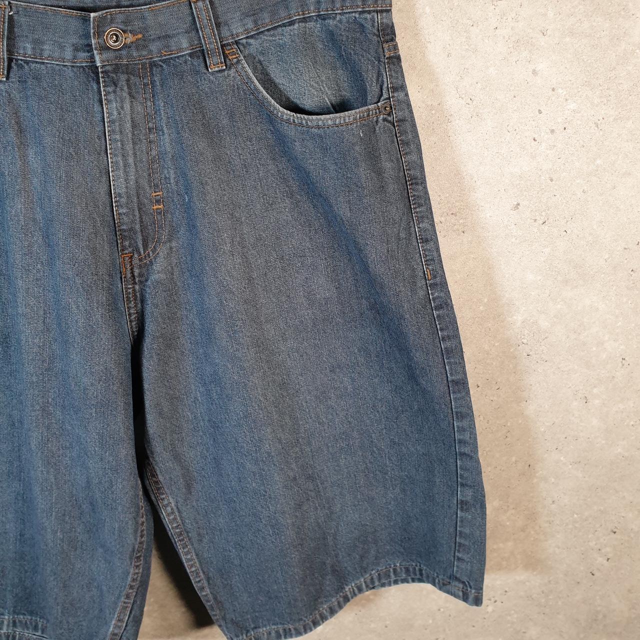 Vintage Rocawear Baggy Y2K Hip Hop Jeans Shorts Jorts Mens W38 Blue Denim USA Big Fish Vintage