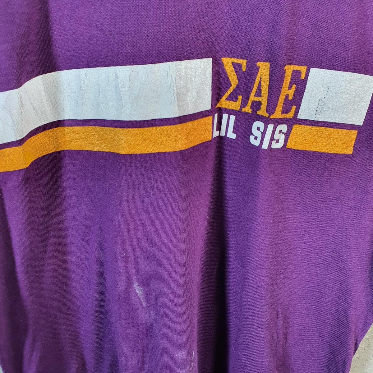 Vintage Sportswear Lil Sis 90s USA Single Stitch T Shirt Men’s Small Purple C8426