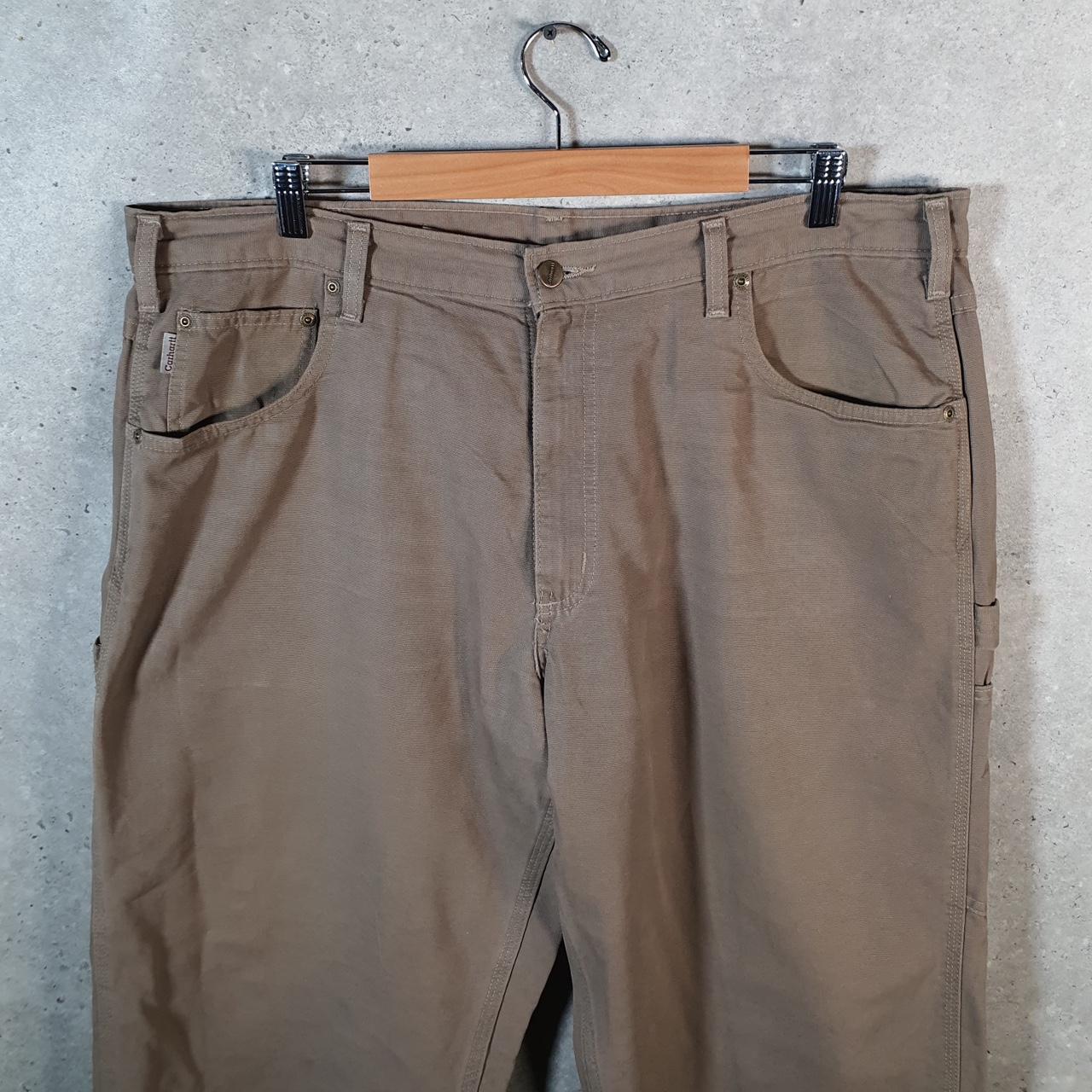 Vintage Carhartt Carpenter Trousers Mens W40 L30 Brown Loose Fit Workwear