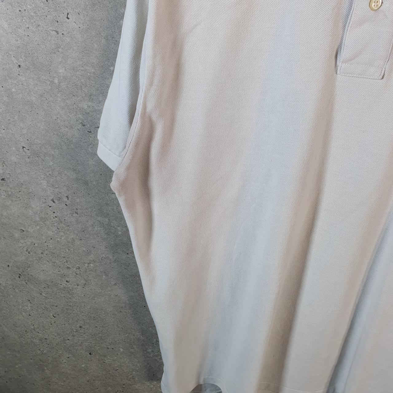 Vintage Ralph Lauren Polo Shirt Mens Large White Casual Cotton Embroidered Pony