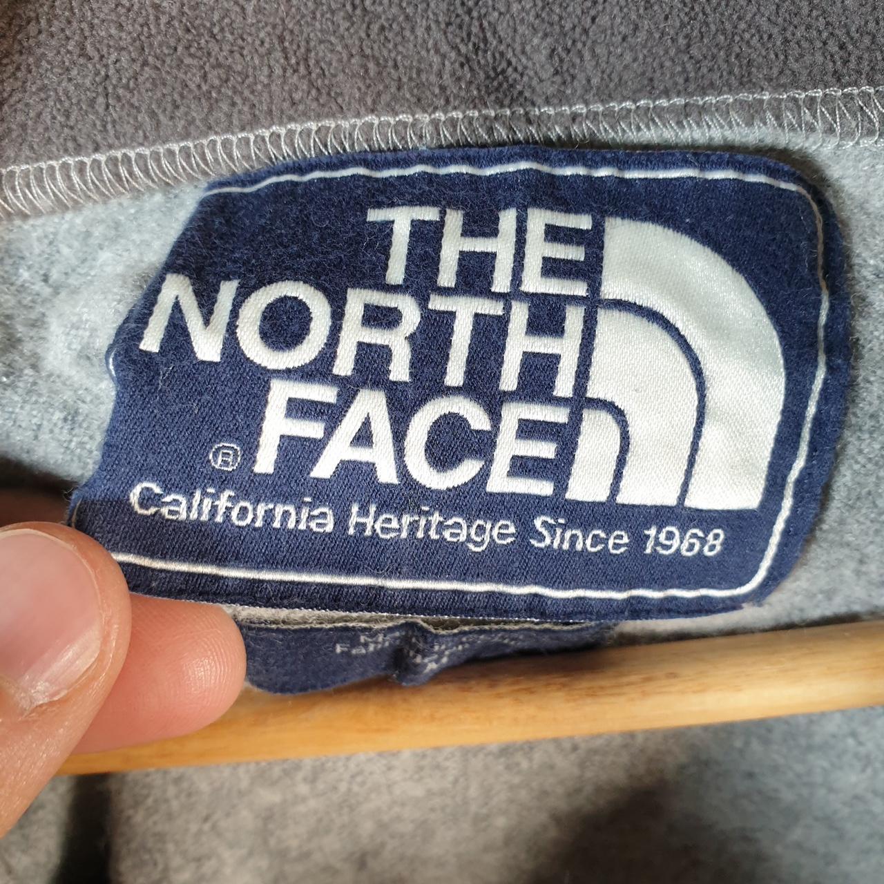 Vintage The North Face TNF Knit Sweater Womens Medium Grey Y2K Pullover Quarter Zip
