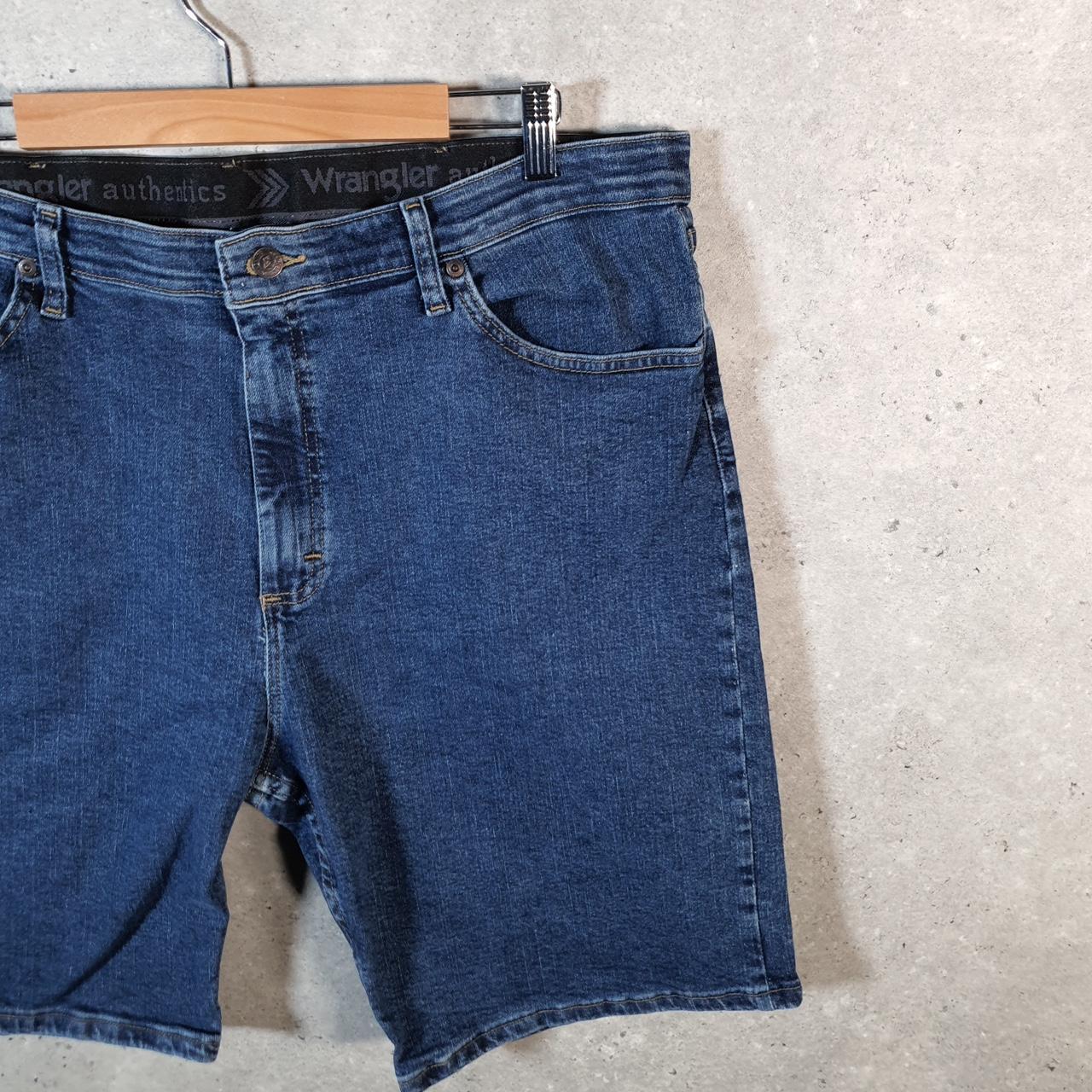 Vintage Wrangler Denim Shorts Jorts Cargo Men’s W38 Relaxed Blue Baggy Cotton