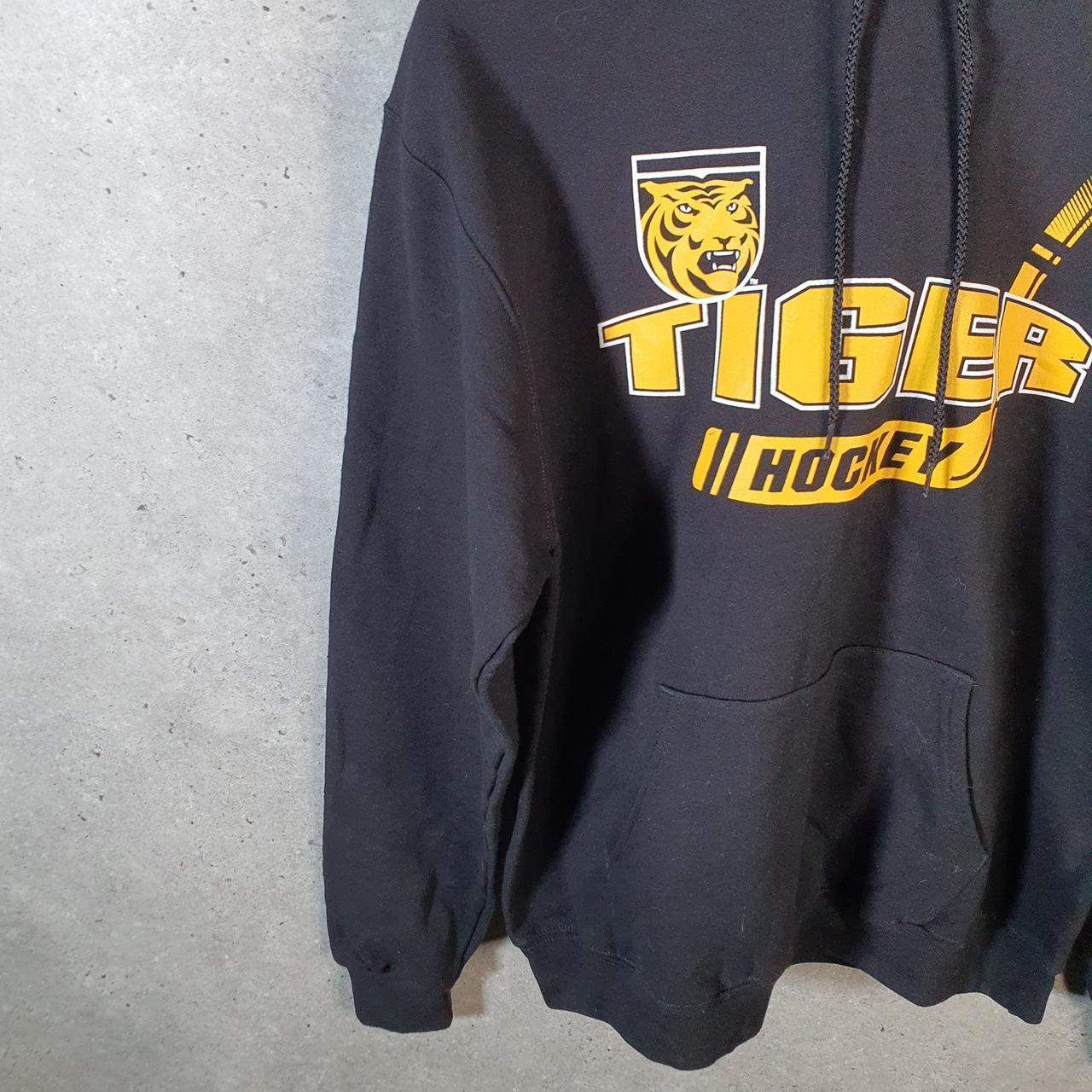 Vintage Champion Hoodie Colorado Tigers Hockey Men’s Medium Black USA Pullover Logo