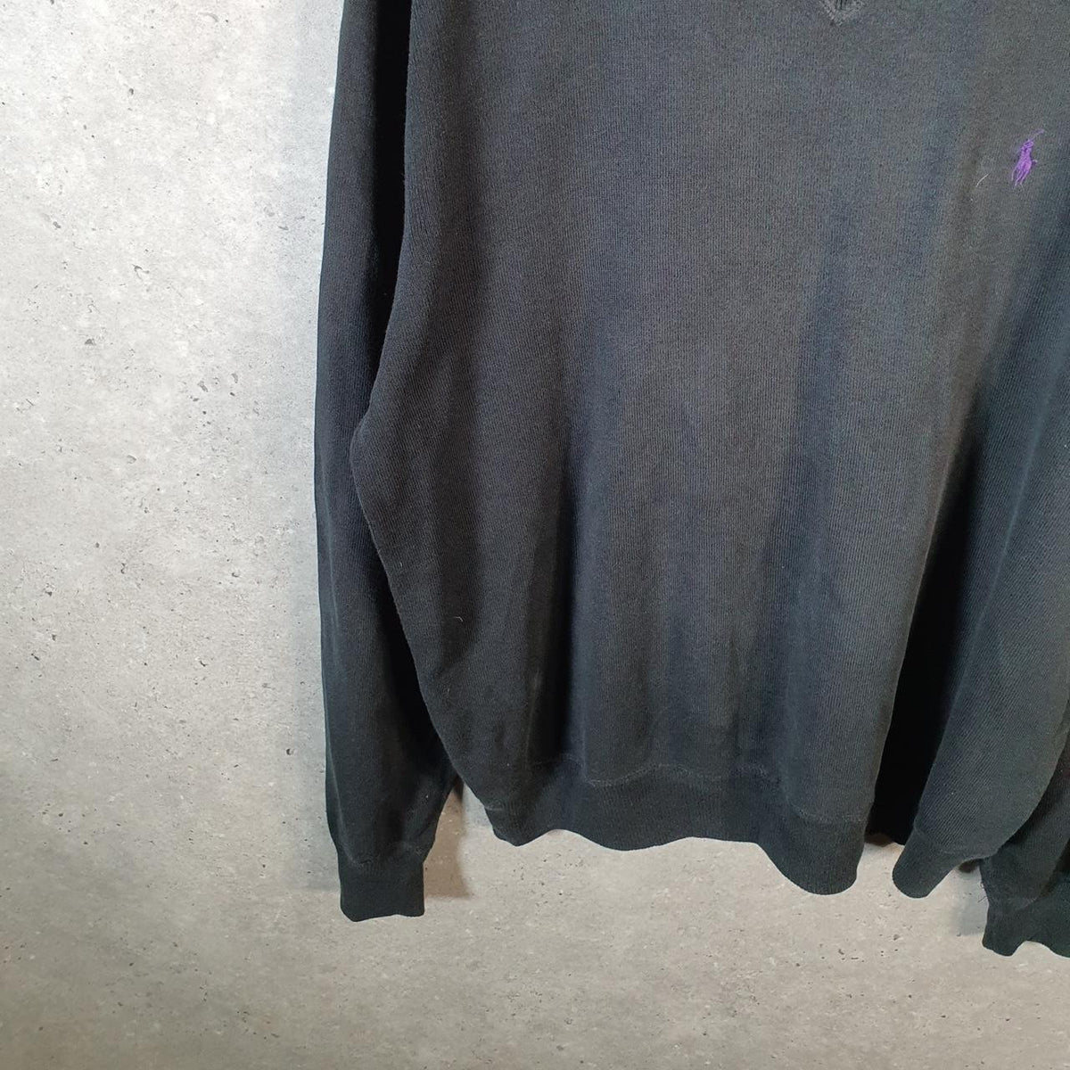 Vintage Ralph Lauren Polo Sweatshirt Men’s Large Black Pullover Pony
