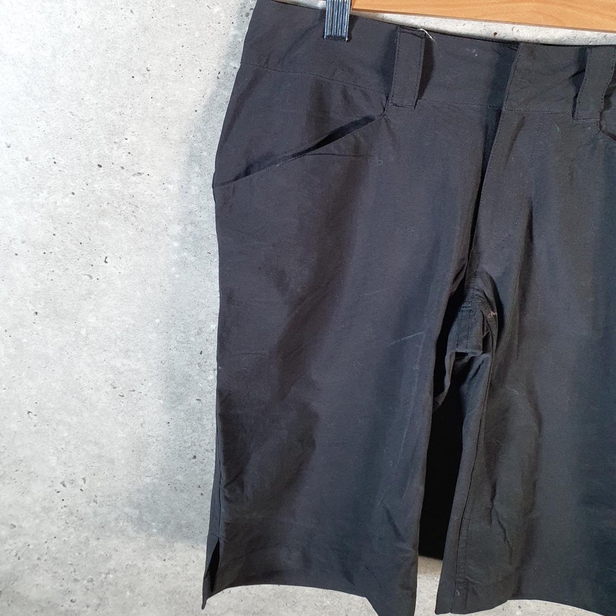 Vintage The North Face TNF Shorts Jorts Chino Cargo Womens UK4 Black Baggy Cotton