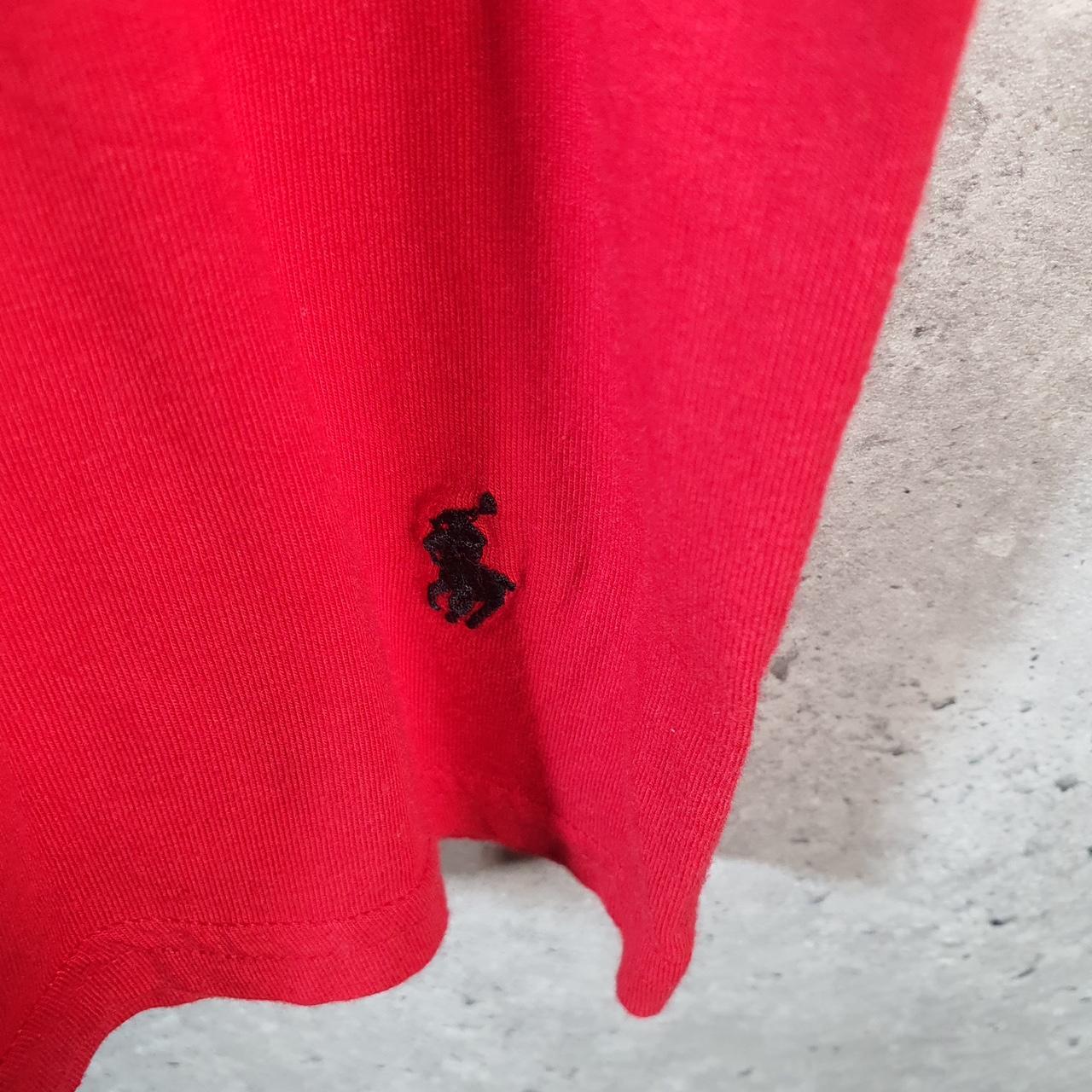 Vintage Ralph Lauren Polo T Shirt Men’s Medium Red Embroidered Pony 4D Flex Fit C9140